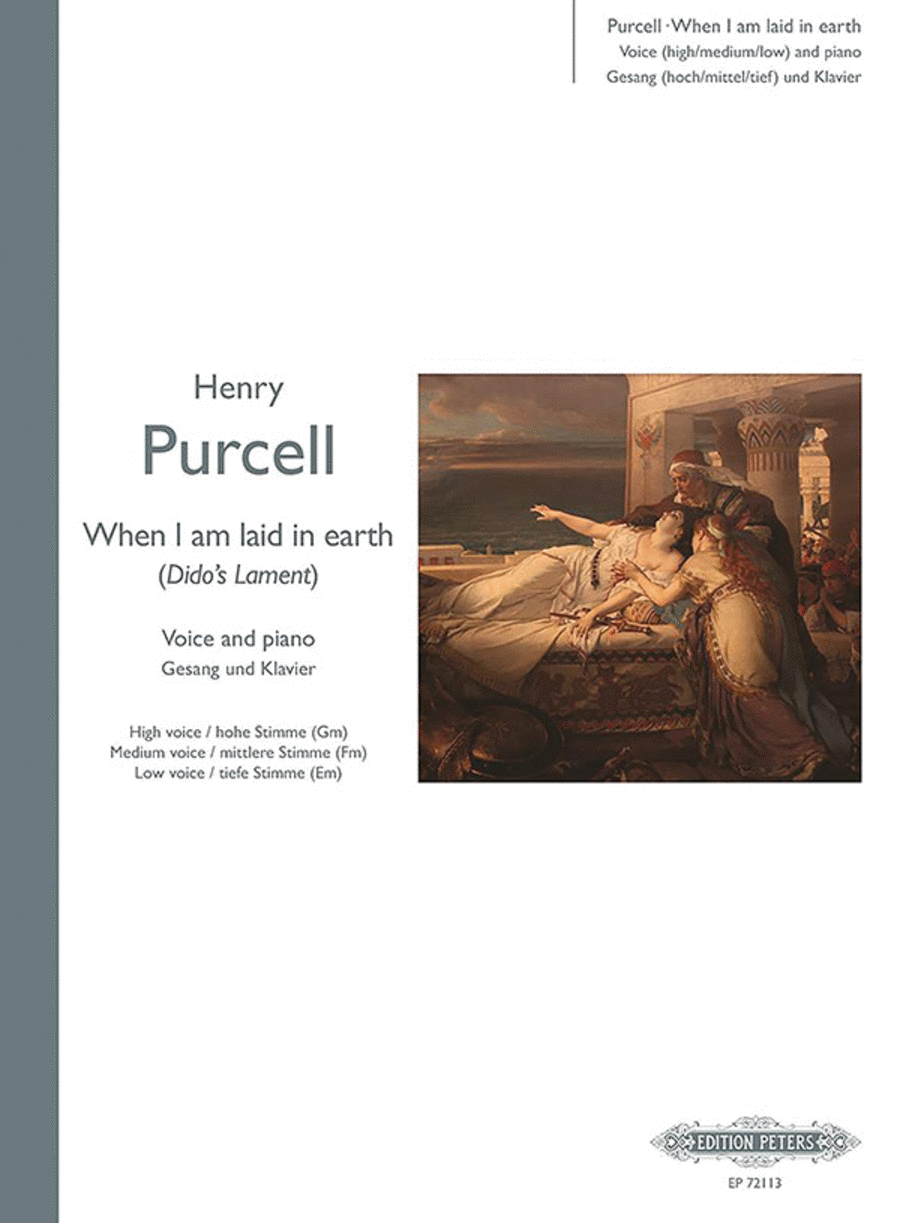 When I Am Laid in Earth for Voice and Piano (3 Keys in One: High/Med./Low Voice) Low Voice scores gallery preview page 1