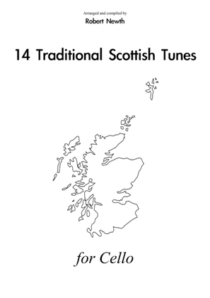 Book cover for 14 Traditional Scottish Tunes for Cello