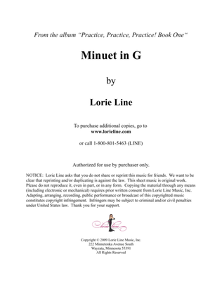 Book cover for Minuet In G - EASY!