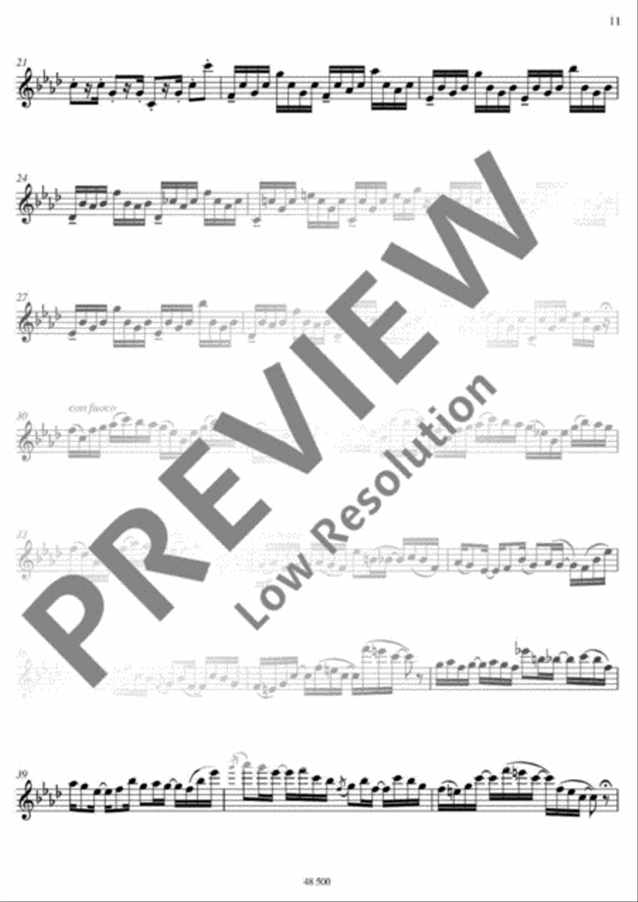 3 virtuoso Flamenco Studies Flute Solo scores gallery preview page 12
