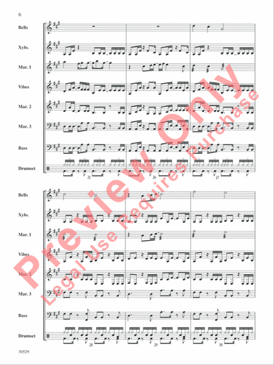 Good Riddance (Time of Your Life) Percussion Ensemble scores gallery preview page 7