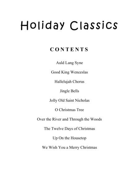 Holiday Classics (A Collection of 10 Easy Cello Solos with Piano Accompaniment) image number null