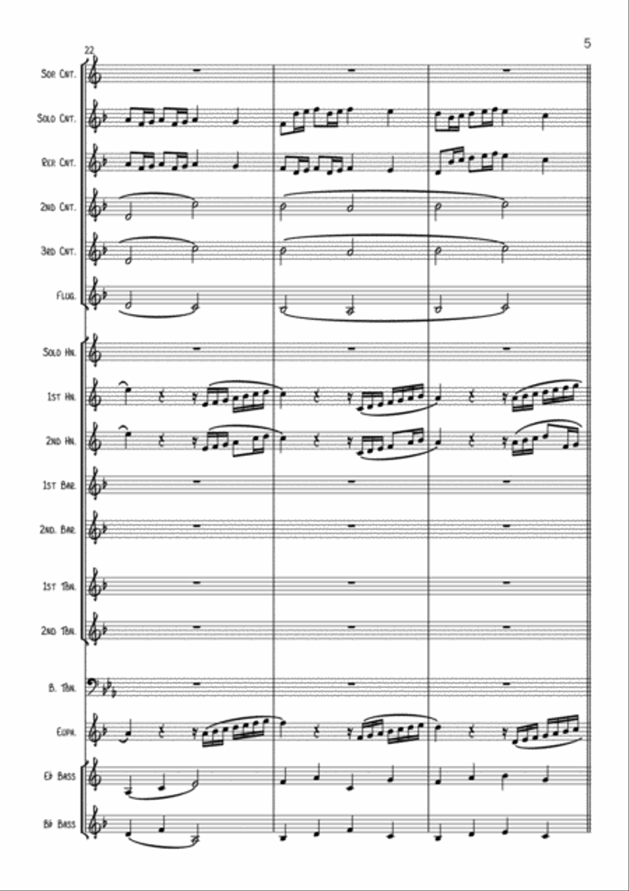 Pachelbel's Canon - arranged for brass band Brass Band scores gallery preview page 5