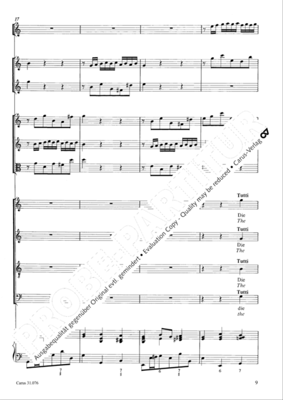 The heavens are telling the Father's glory (Die Himmel erzahlen die Ehre Gottes) 4-Part scores gallery preview page 10