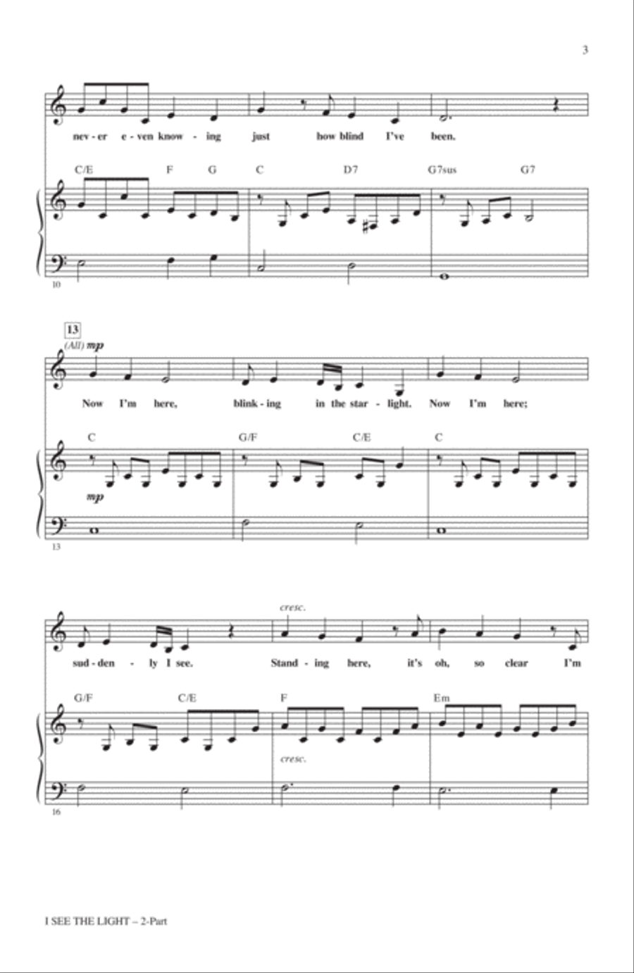 I See The Light (from Tangled) (arr. Mac Huff) 2-Part scores gallery preview page 2