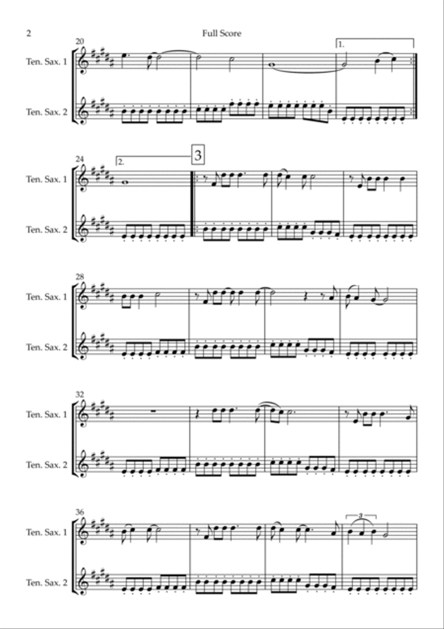 City Of Blinding Lights Woodwind Duet scores gallery preview page 2