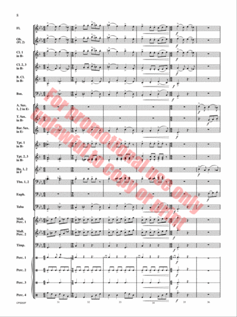 Brain Waves Concert Band scores gallery preview page 9