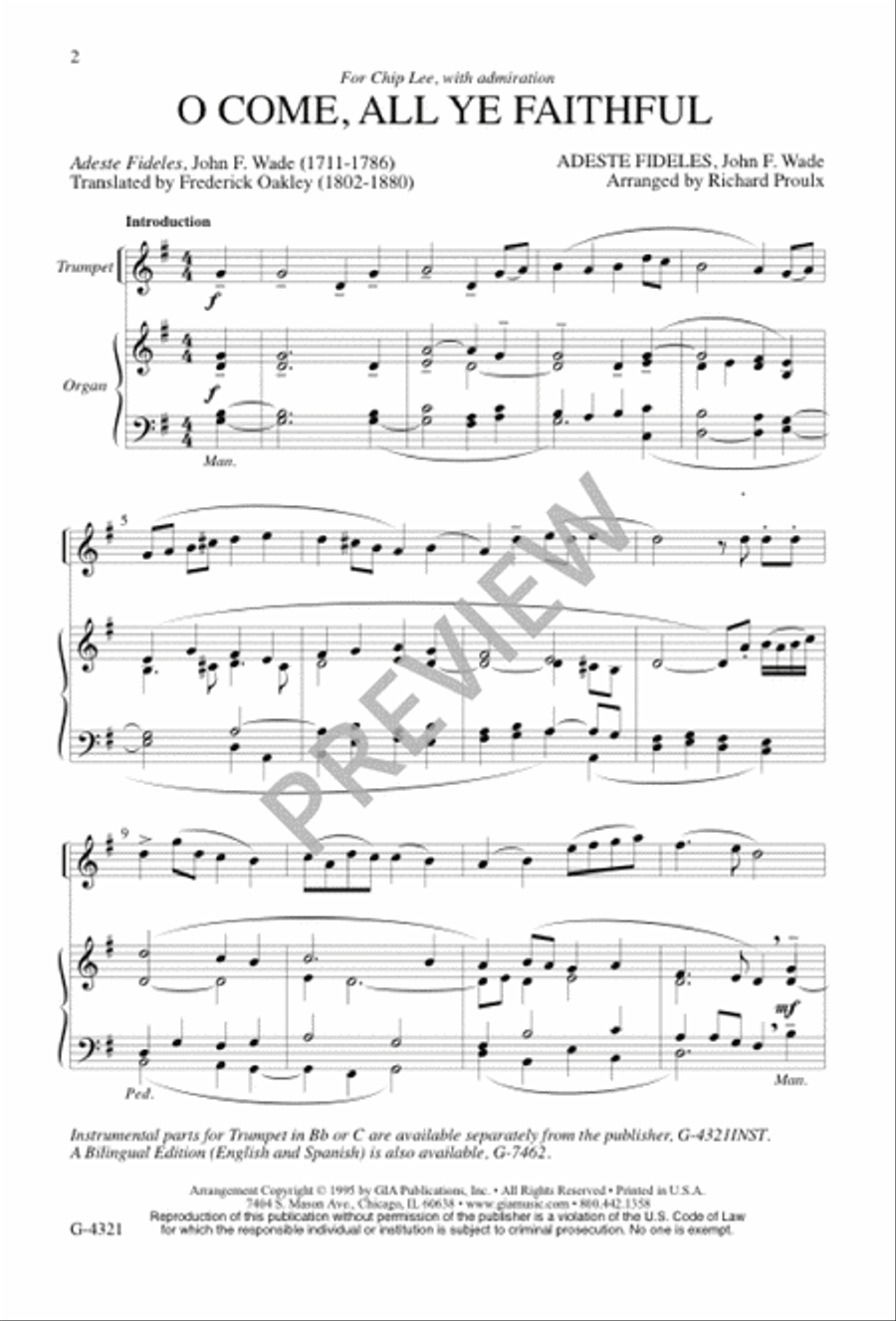 O Come, All Ye Faithful 3-Part scores gallery preview page 2