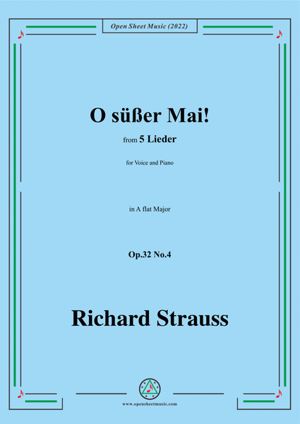Richard Strauss-O süßer Mai!,in A flat Major,Op.32 No.4 image number null