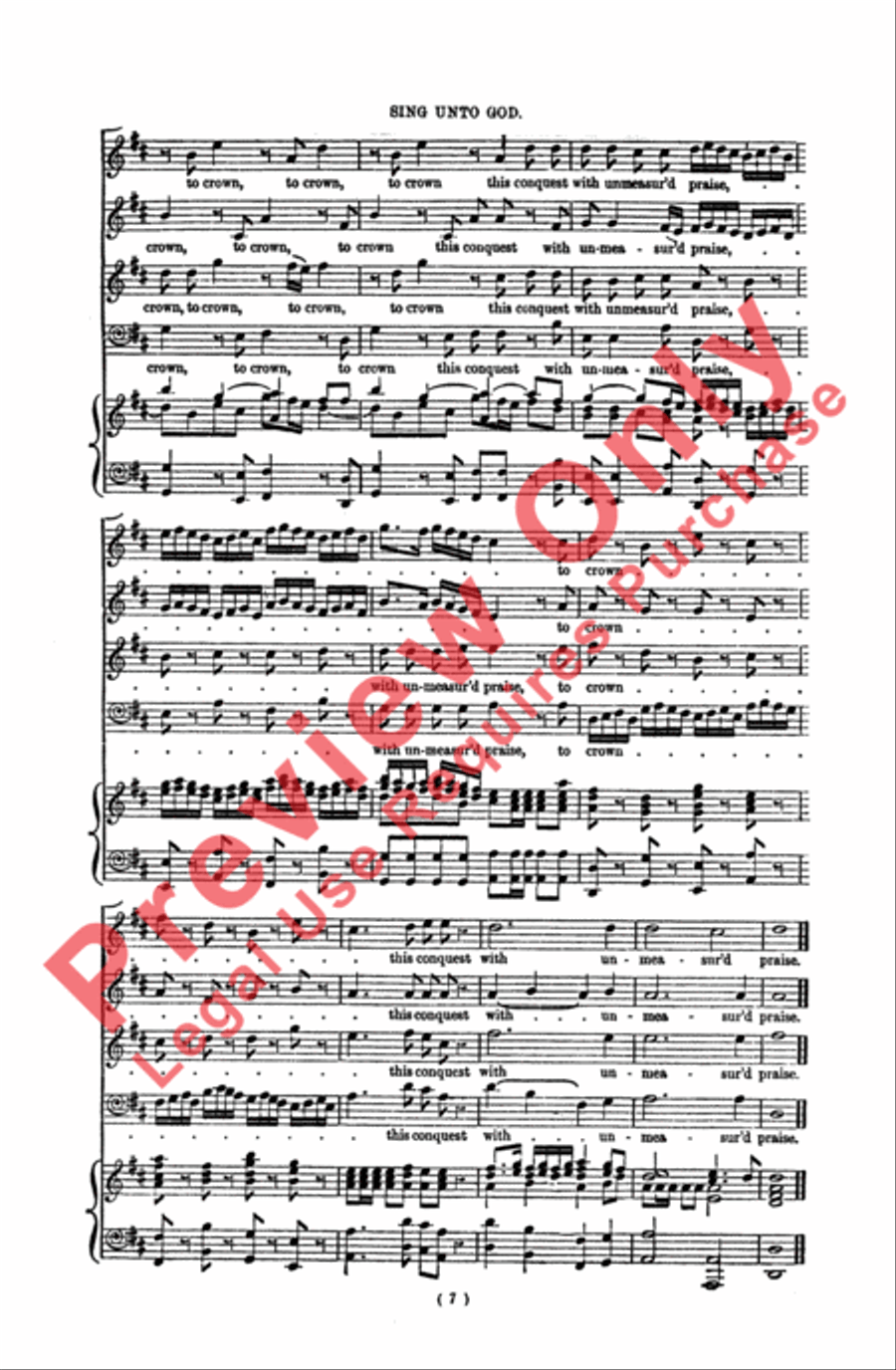 Sing Unto God 4-Part scores gallery preview page 7