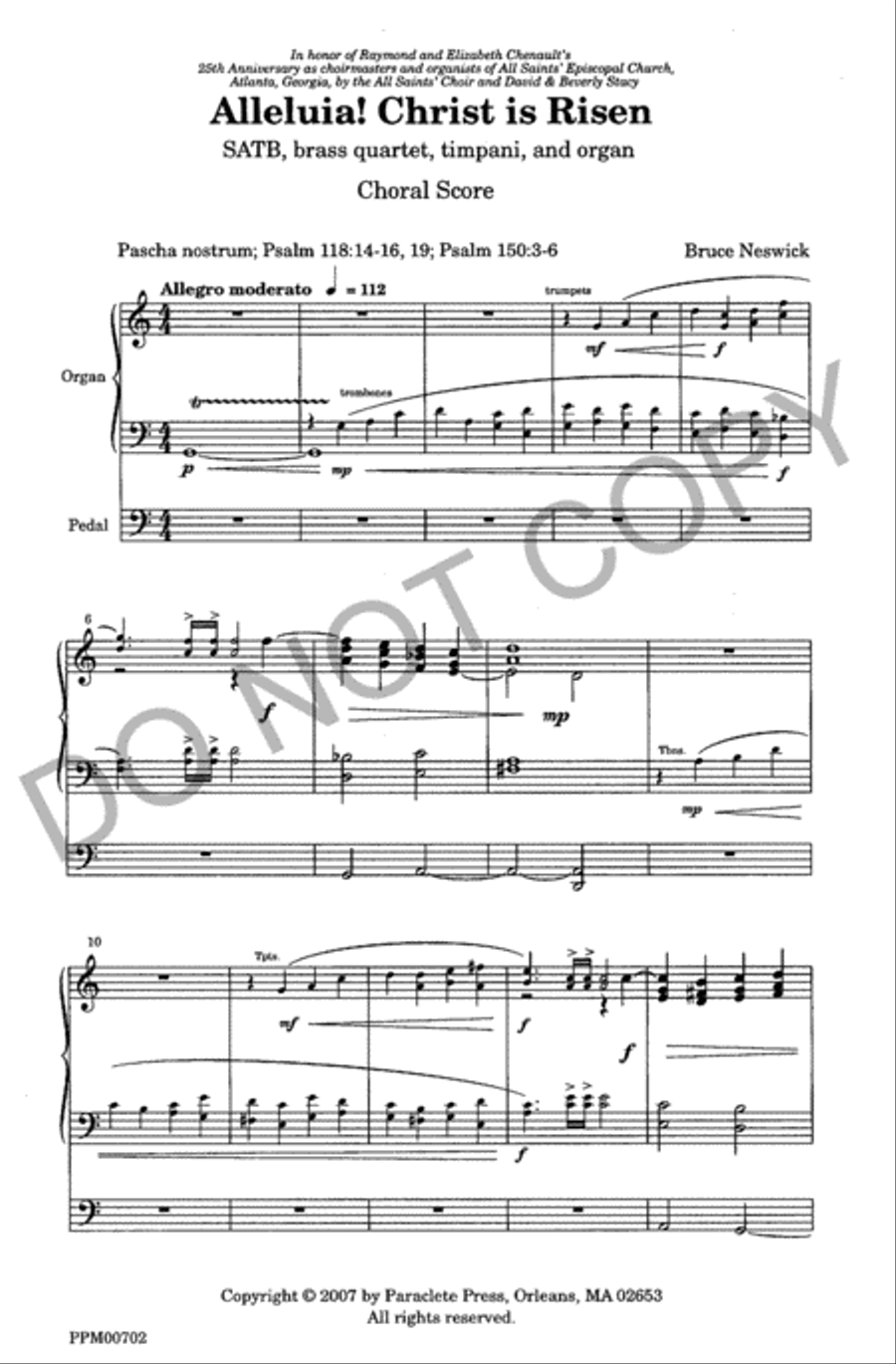 Alleluia! Christ is Risen 4-Part scores gallery preview page 2