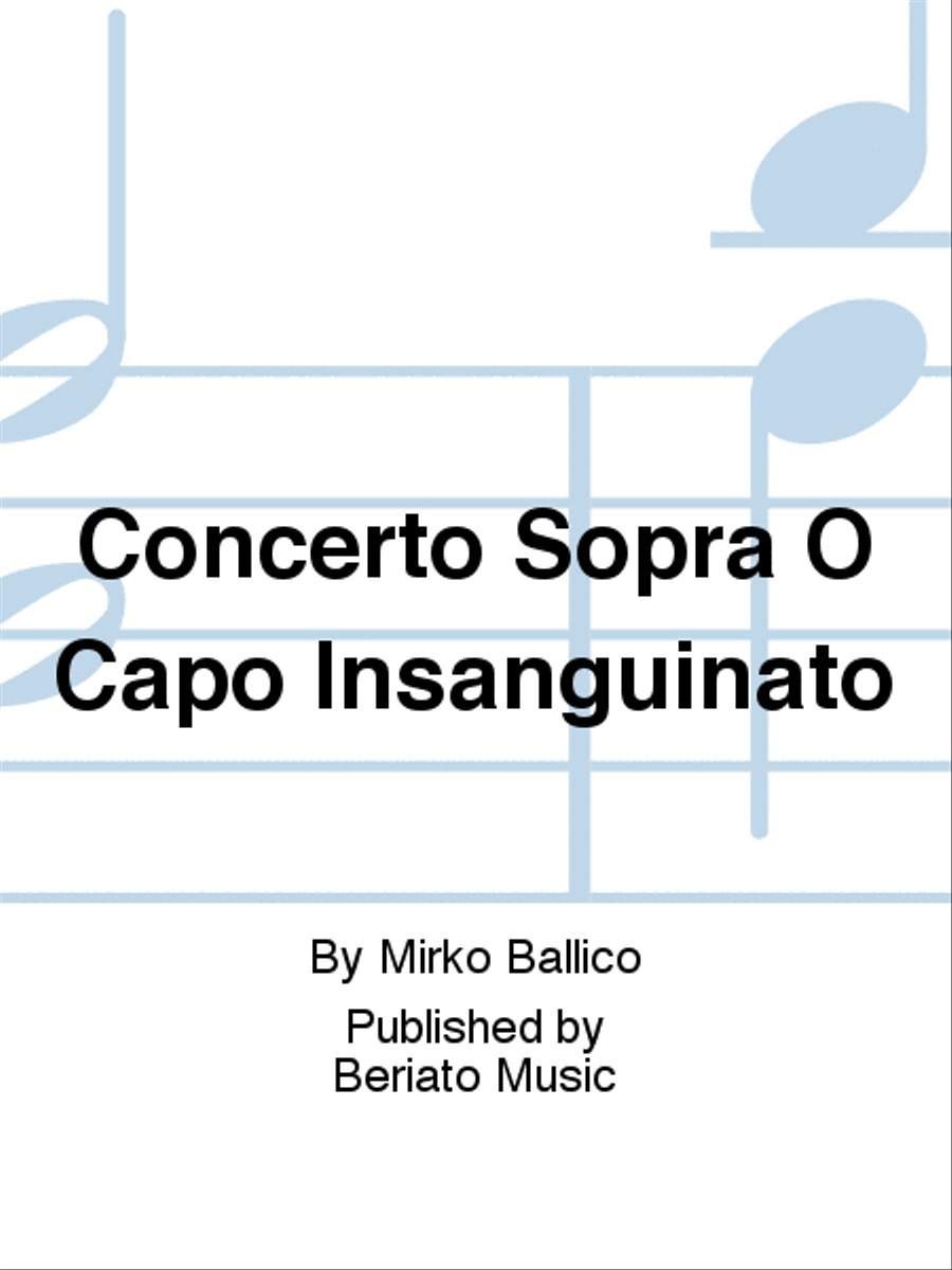 Concerto Sopra O Capo Insanguinato Organ scores gallery preview page 1