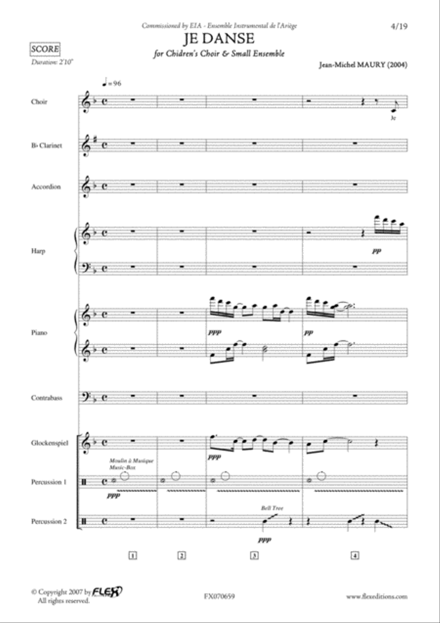 Je Danse Children's Choir scores gallery preview page 4