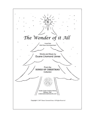 Book cover for The Wonder of It All (Vocal Solo)