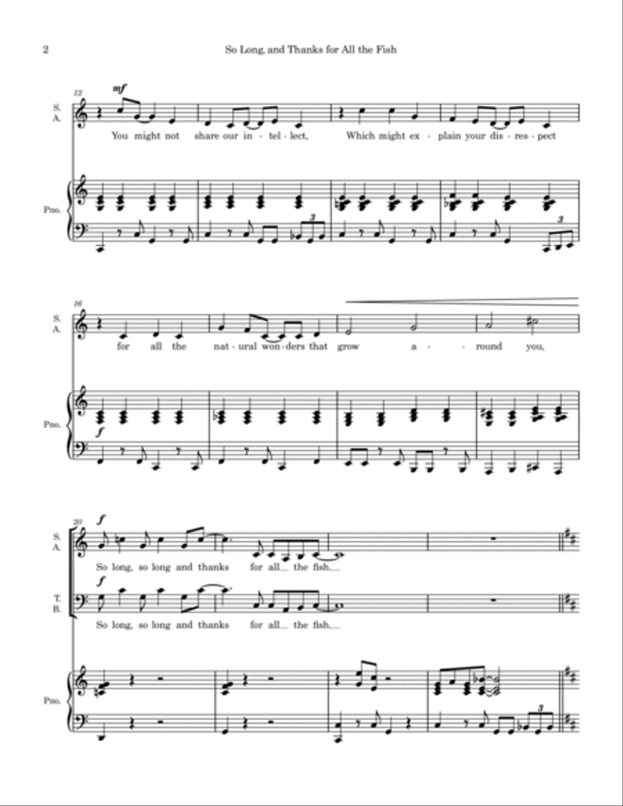 So Long And Thanks For All The Fish Divisi scores gallery preview page 2