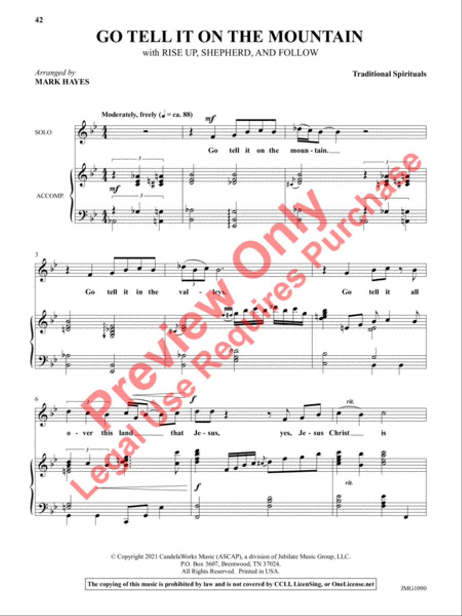 The Mark Hayes Vocal Solo Collection High Voice scores gallery preview page 15