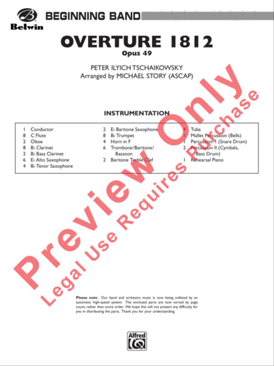 Overture 1812 Overture 1812 Concert Band scores gallery preview page 2