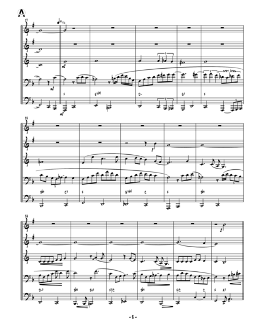 Swing Low, Sweet Chariot Brass Quintet scores gallery preview page 4