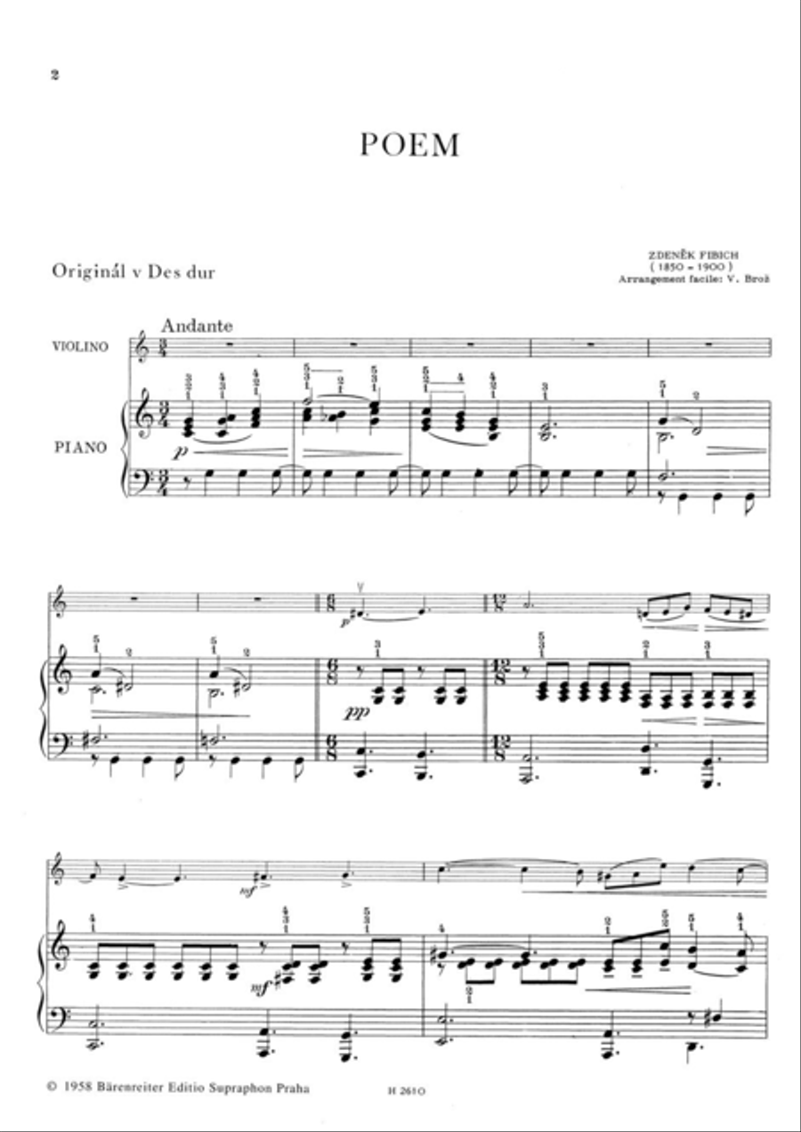 Poem Violin Solo scores gallery preview page 2