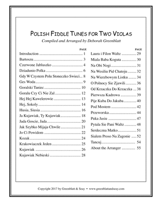 Book cover for Polish Fiddle Tunes for Two Violas