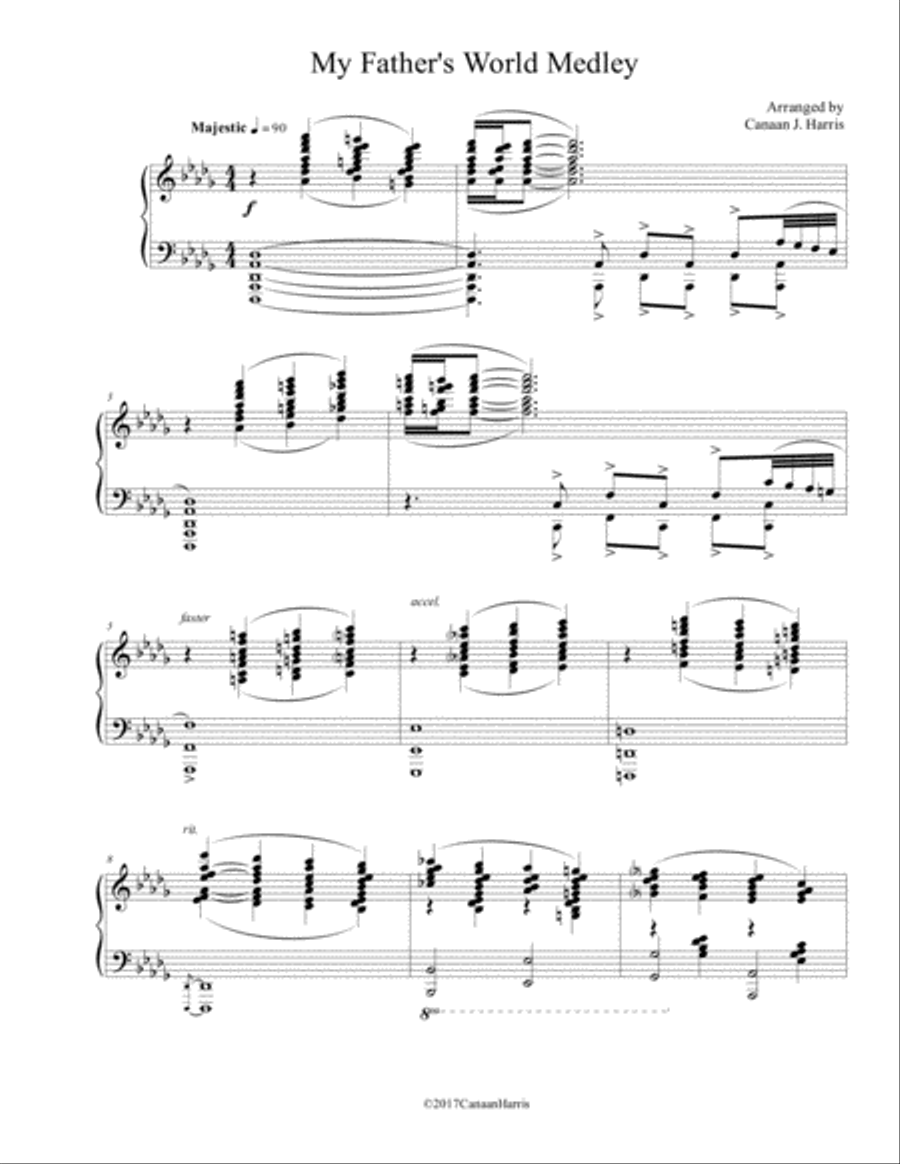 My Father's World Medley Piano Solo scores gallery preview page 2