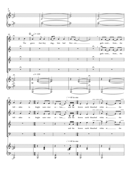 The Grave - SATB divisi with Piano image number null