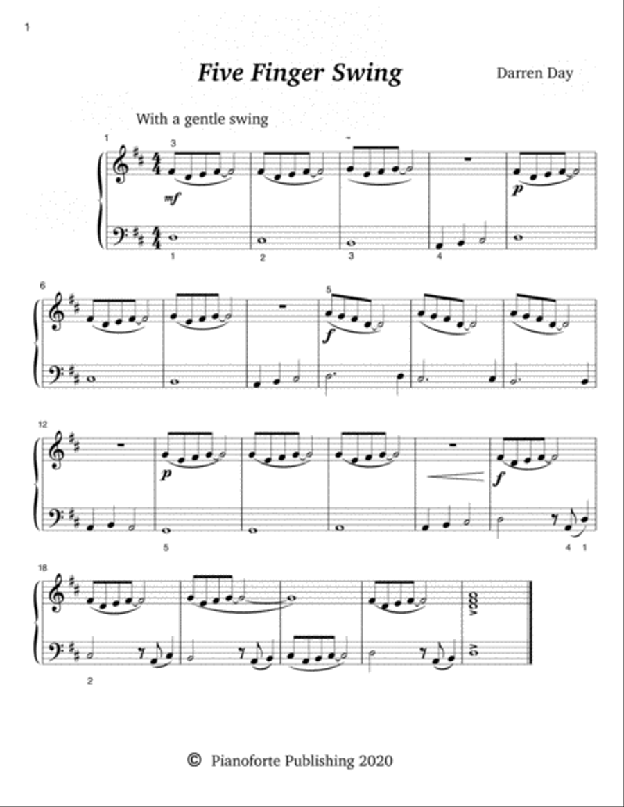 Five Fingers Easy Piano scores gallery preview page 5