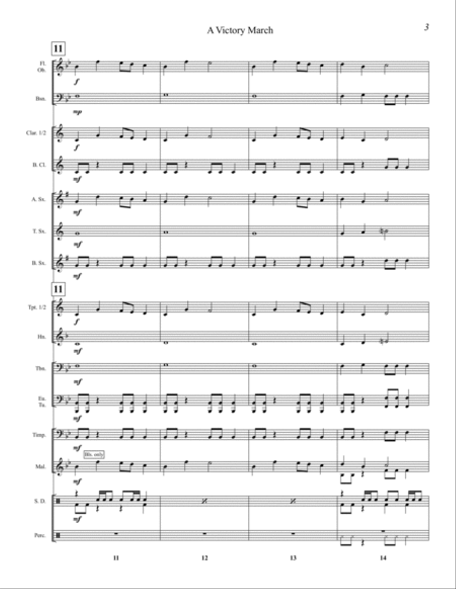 A Victory March A Victory March Concert Band scores gallery preview page 4