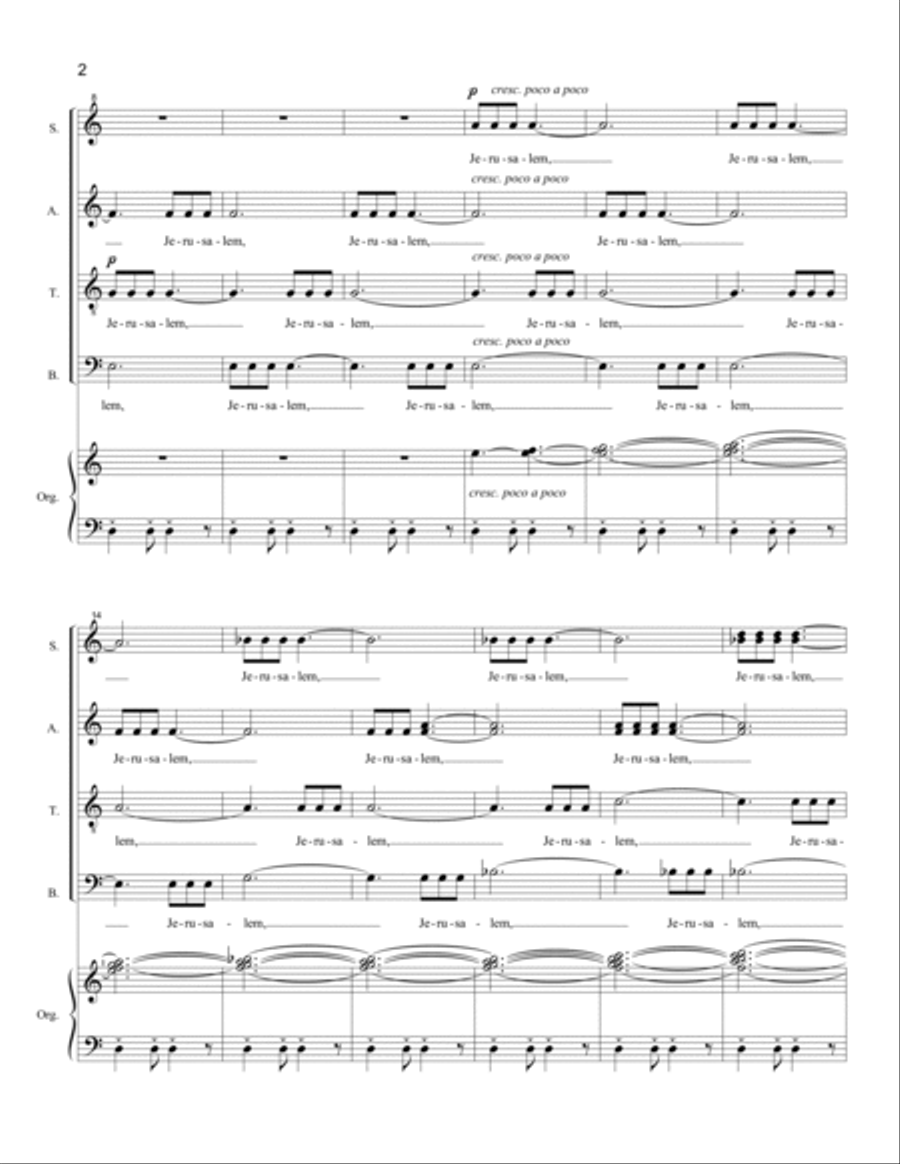 Jerusalem (SATB divisi) Divisi scores gallery preview page 2