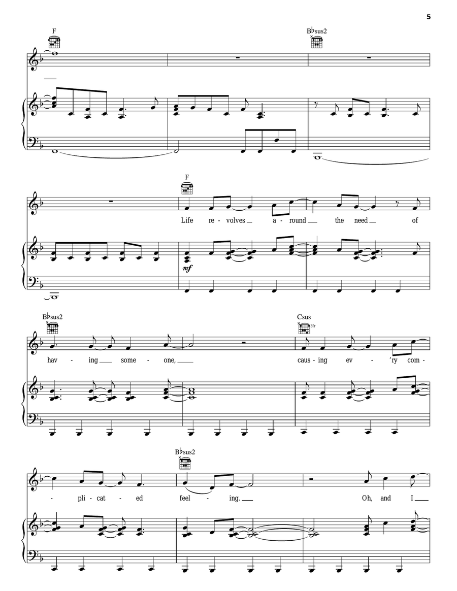 We Need Each Other Piano, Vocal, Guitar scores gallery preview page 5