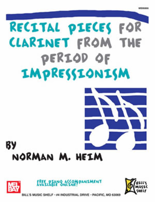 Book cover for Recital Pieces for Clarinet from the Period of Impressionism