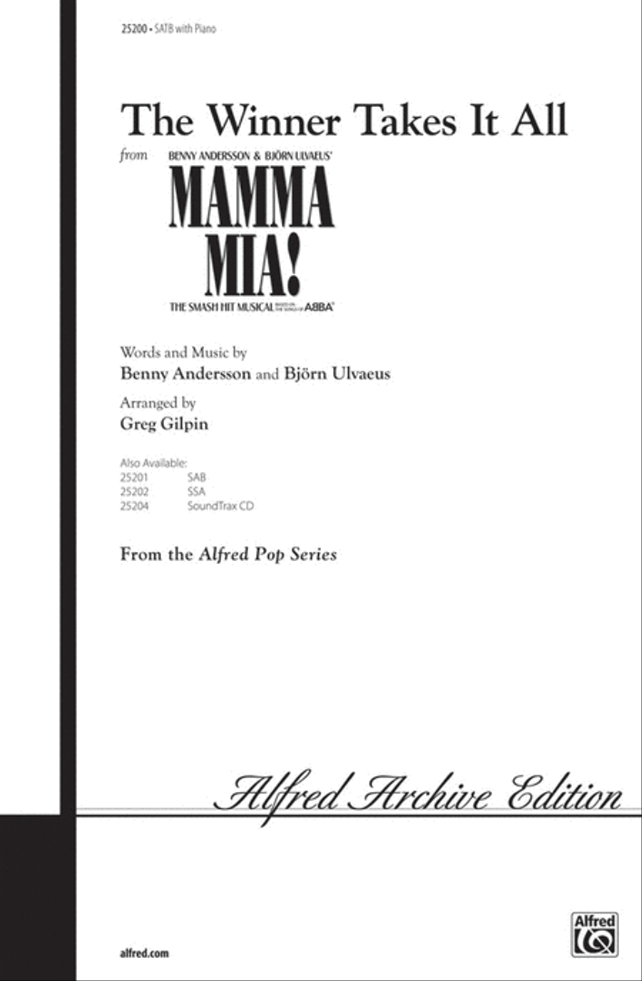 The Winner Takes It All (from Mamma Mia!) 4-Part scores gallery preview page 1