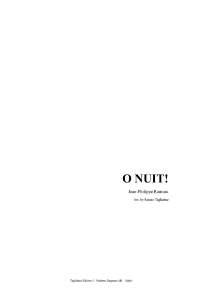 O NUIT - J.F. Rameau - Arr. for SATB Choir image number null
