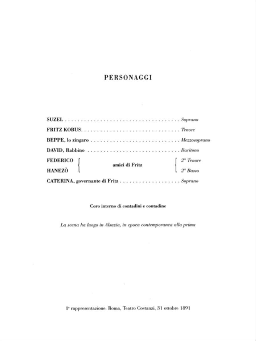 L'amico Fritz (An Opera in Three Acts) Voice scores gallery preview page 4