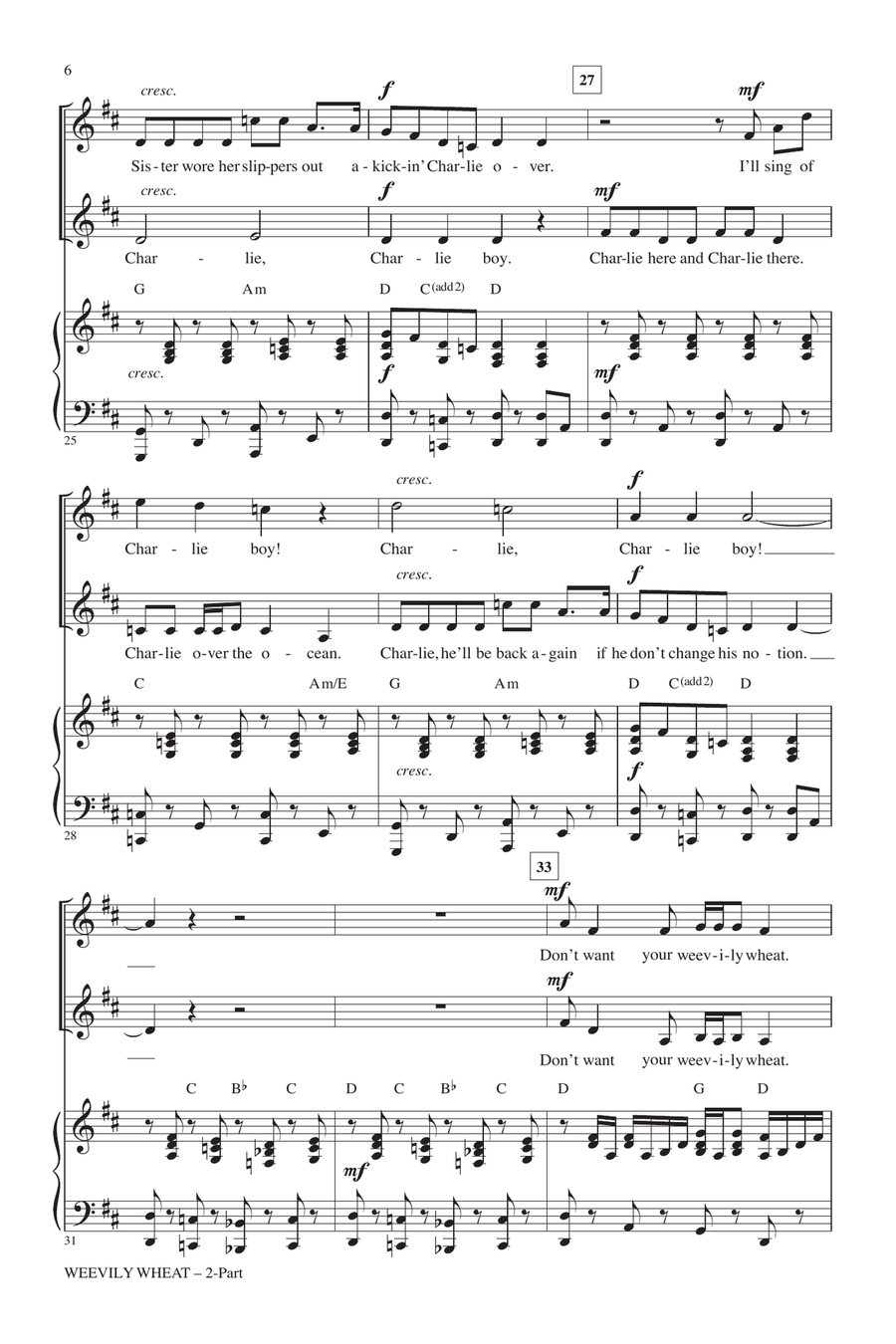 Weevily Wheat Weevily Wheat 2-Part scores gallery preview page 4