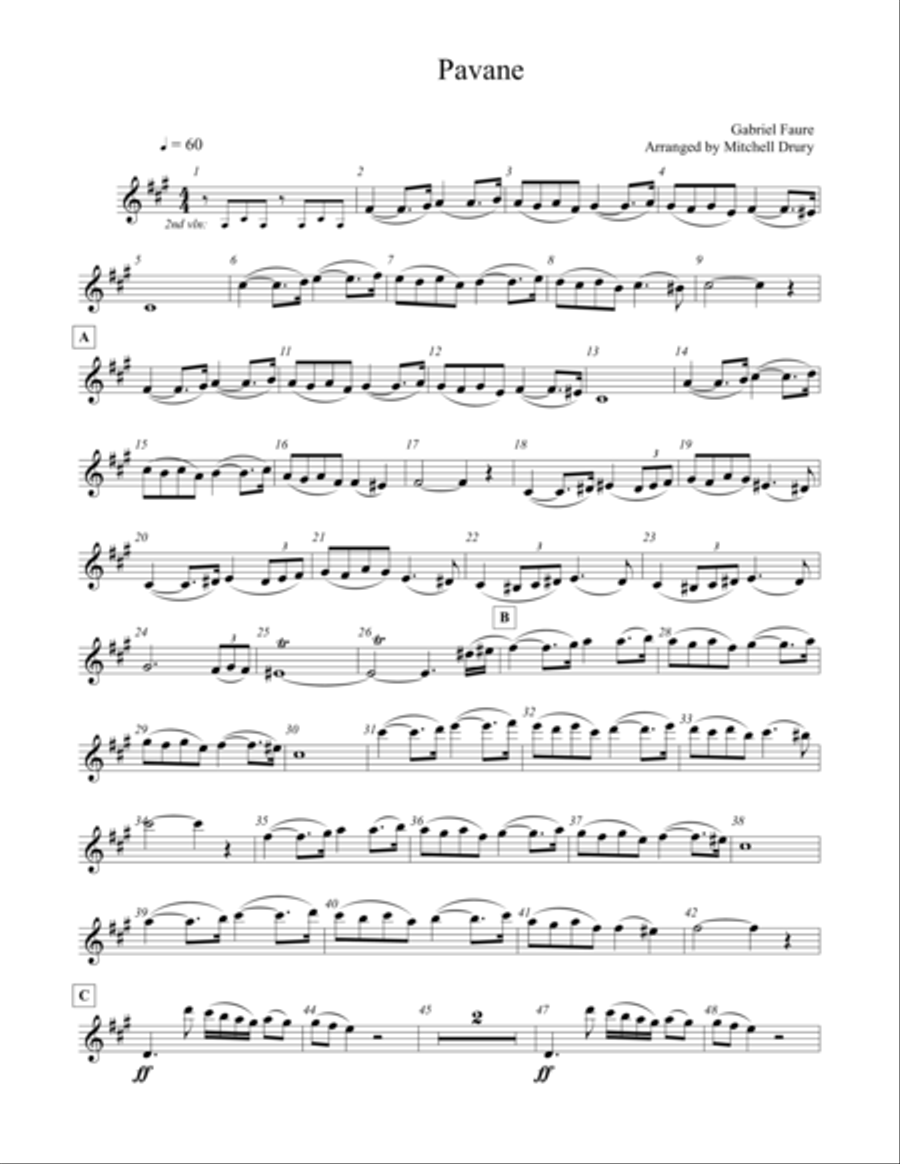 Pavane Pavane String Quartet scores gallery preview page 1