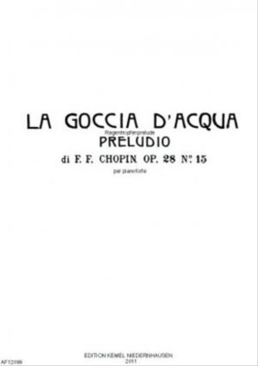 La goccia d'acqua Piano Solo scores gallery preview page 1