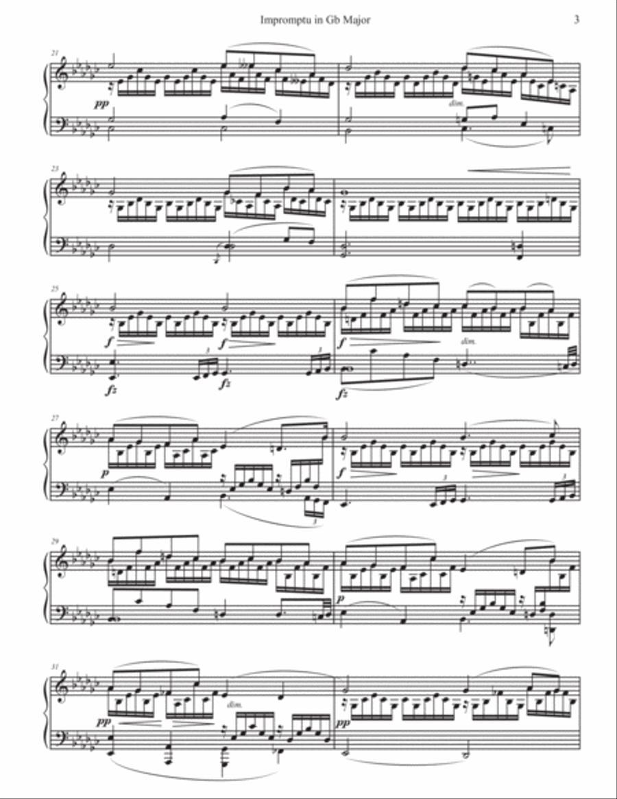 Impromptu No.3 in Gb Major - Franz Schubert - Piano Solo Piano Solo scores gallery preview page 6