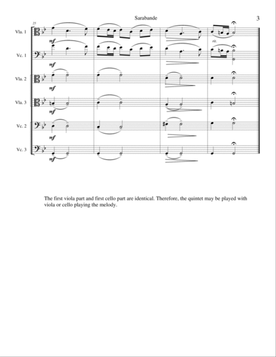 Sarabande Cello scores gallery preview page 3