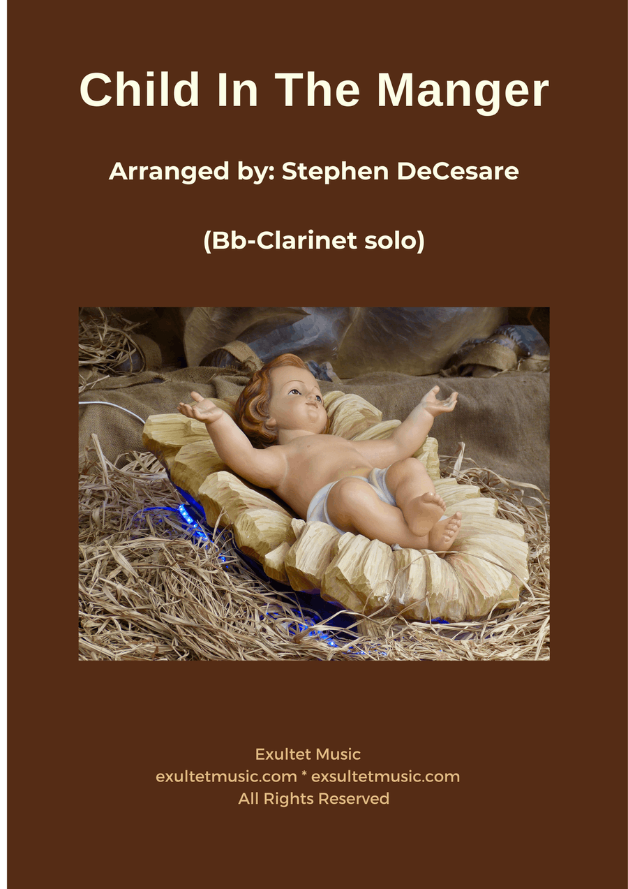 Child In The Manger (Bb-Clarinet solo and Piano) Clarinet Solo scores gallery preview page 1