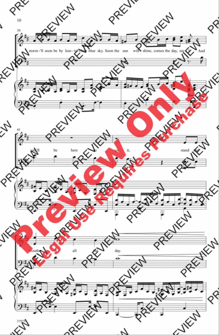 Winter's on the Wing (from The Secret Garden) 4-Part scores gallery preview page 10