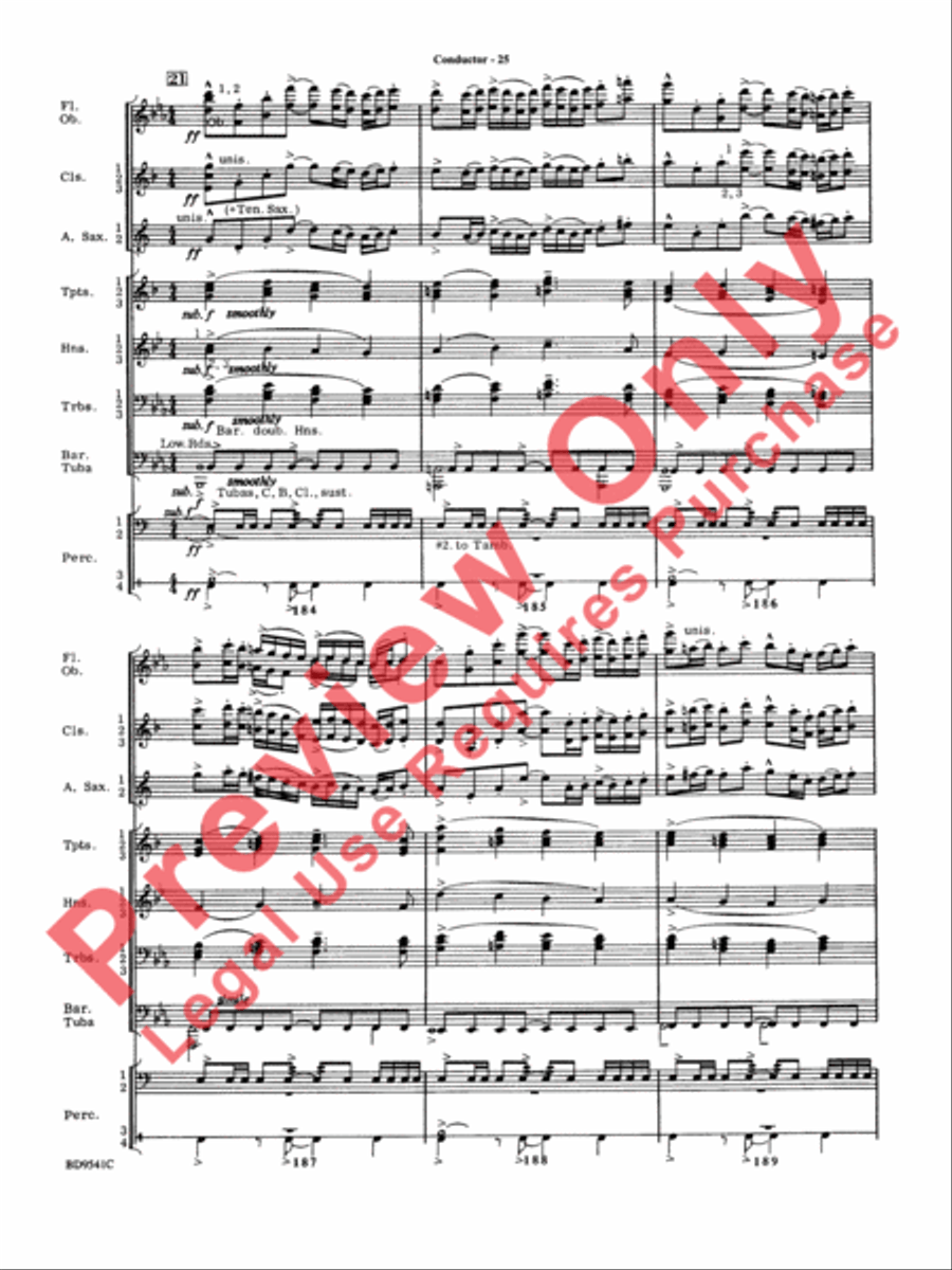 Alvamar Overture Concert Band scores gallery preview page 27