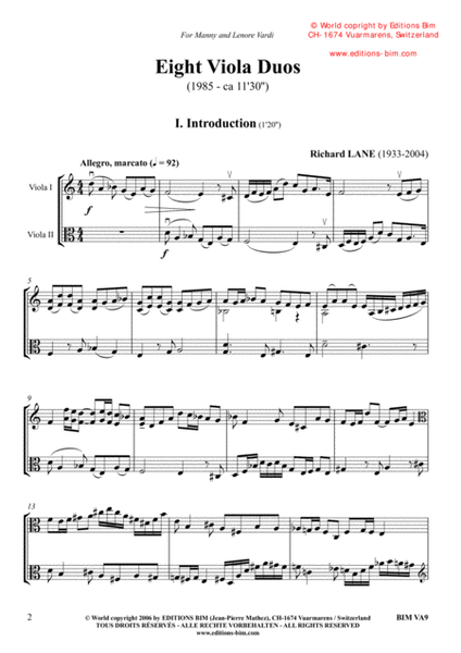 8 Viola Duos