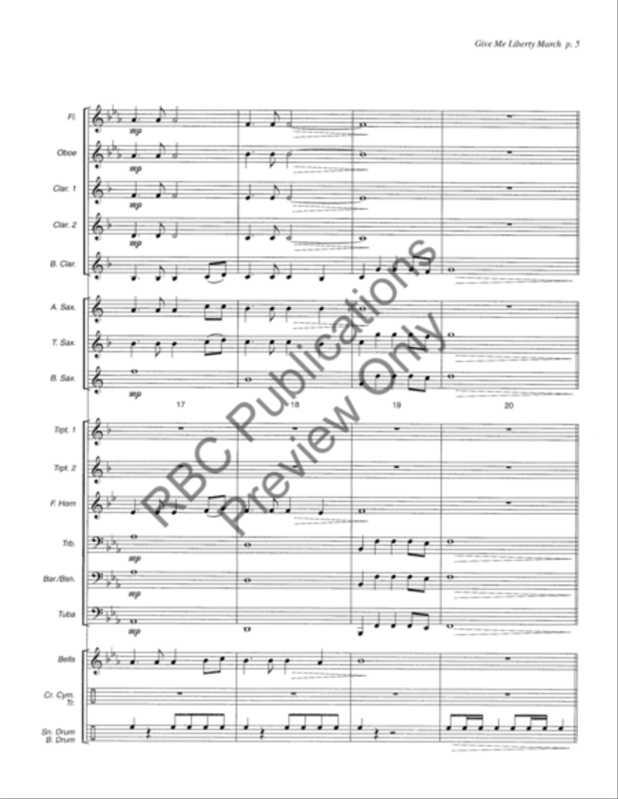 Give Me Liberty March Give Me Liberty March Concert Band scores gallery preview page 8