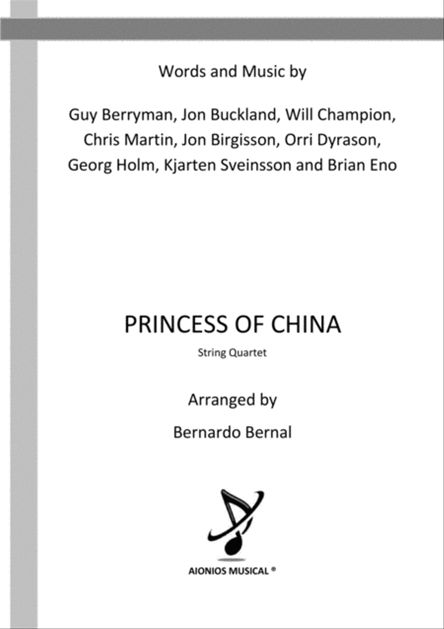 Princess Of China String Quartet scores gallery preview page 1