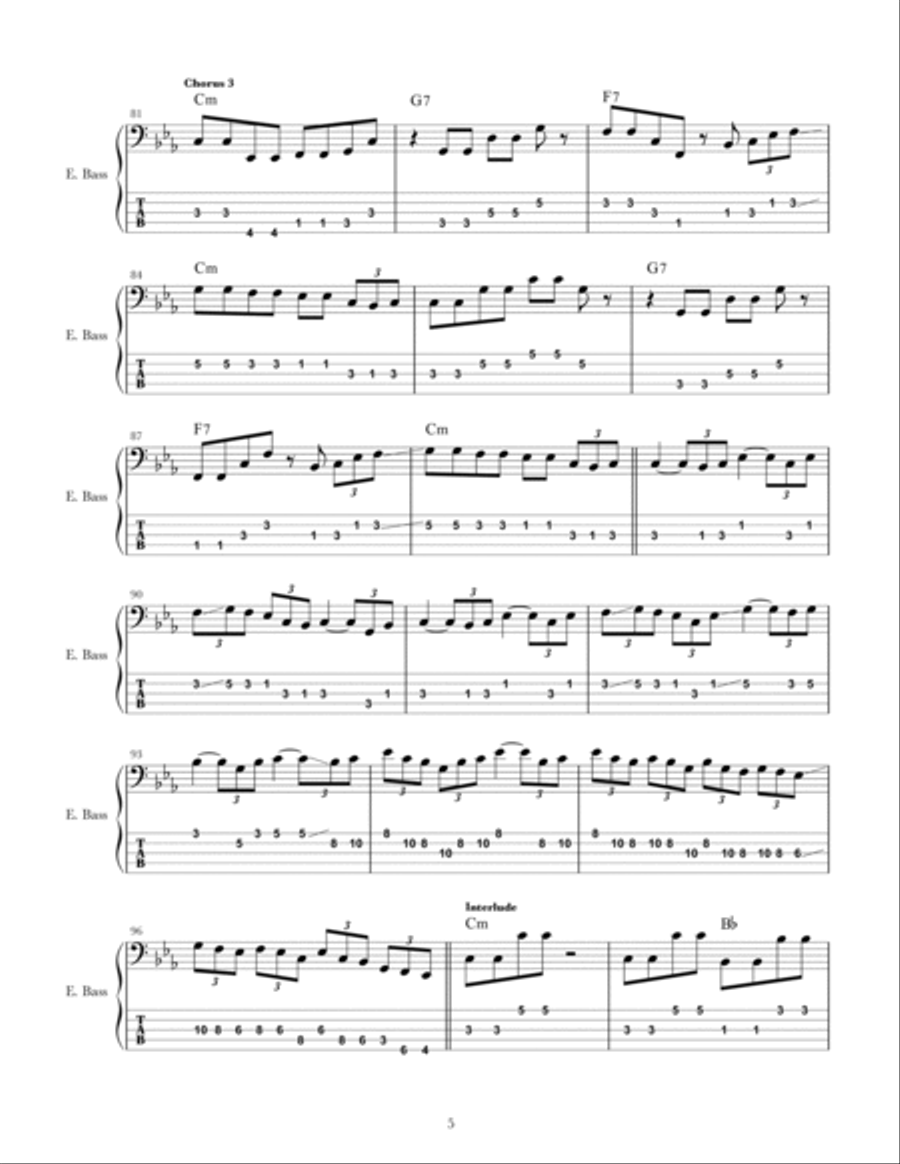 Master Blaster Bass Guitar scores gallery preview page 5