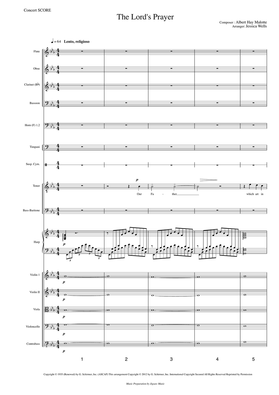 The Lord's Prayer Full Orchestra scores gallery preview page 3