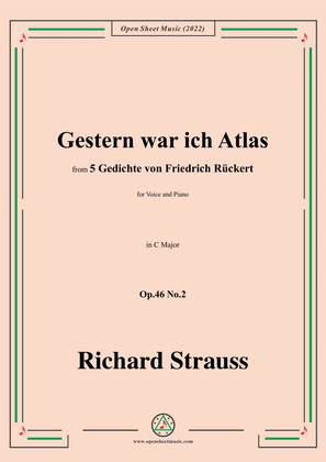 Richard Strauss-Gestern war ich Atlas,in C Major,Op.46 No.2