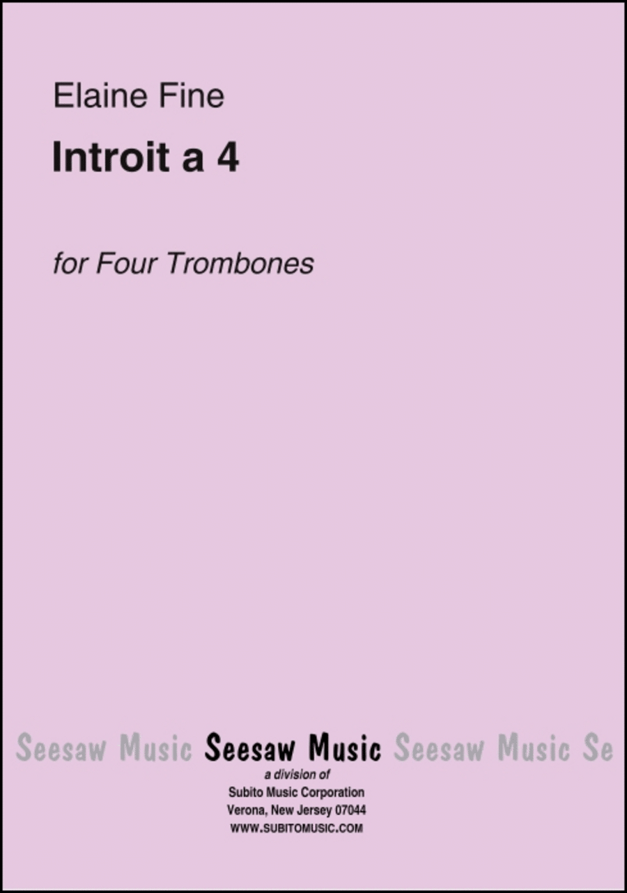 Introit a 4 Introit a 4 Trombone Quartet scores gallery preview page 1