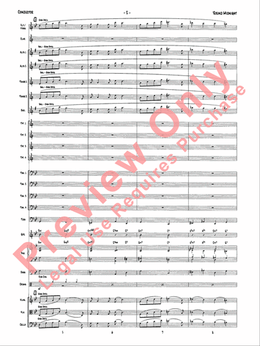 'Round Midnight Jazz Ensemble scores gallery preview page 5